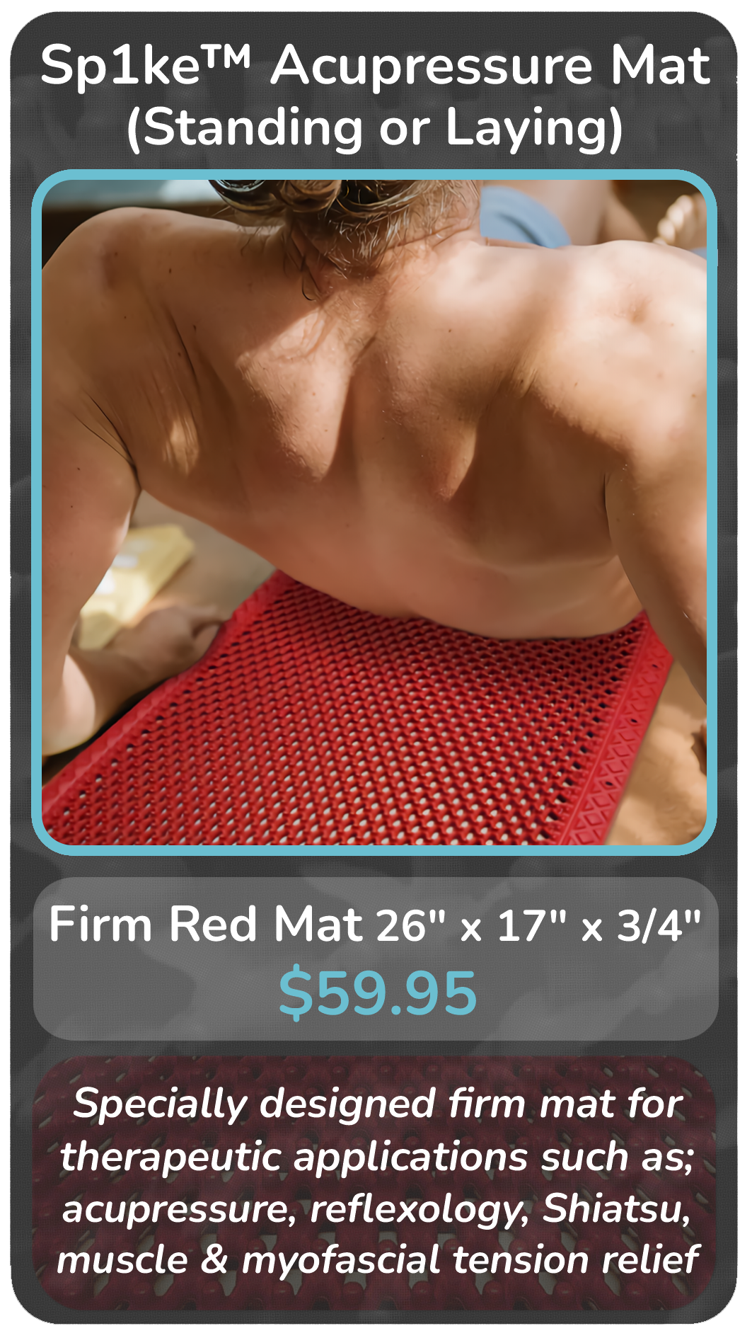 person laying on firm red mat